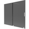 Mexen Velar vanová zástěna 2-křídlá, posuvná 180 x 150 cm, grafitová, bílá - 896-180-000-41-20