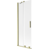 Mexen Velar vanová zástěna 2-křídlá posuvná 70 x 150 cm, sražená, zlatá kartáčovaná - 896-070-000-31-55