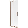 Mexen Velar 2-křídlový posuvný vanový paravan 70 x 150 cm, mlha, kartáčovaná měď - 896-070-000-31-65