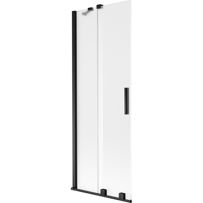 Mexen Velar dvoukřídlá vanová zástěna posuvná 70 x 150 cm, matná, černá - 896-070-000-31-70