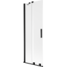 Mexen Velar dvoukřídlá vanová zástěna posuvná 70 x 150 cm, matná, černá - 896-070-000-31-70