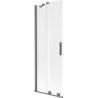 Mexen Velar vanová zástěna 2-křídlá posuvná 70 x 150 cm, matné sklo, gun metal - 896-070-000-31-95