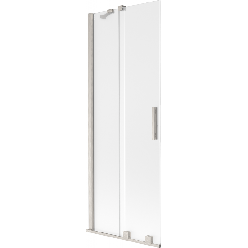 Mexen Velar vanová zástěna 2křídlá posuvná 70 x 150 cm, matná, kartáčovaný nikl - 896-070-000-31-97