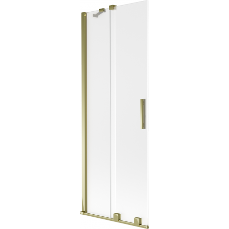 Mexen Velar skládací vanová zástěna 2-dílná posuvná 75 x 150 cm, mat, zlatá - 896-075-000-31-50