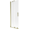 Mexen Velar skládací vanová zástěna 2-dílná posuvná 75 x 150 cm, mat, zlatá - 896-075-000-31-50