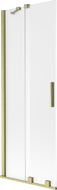 Mexen Velar dvoukřídlé sprchové dveře 75 x 150 cm, mrazově matné, zlatý kartáčovaný - 896-075-000-31-55