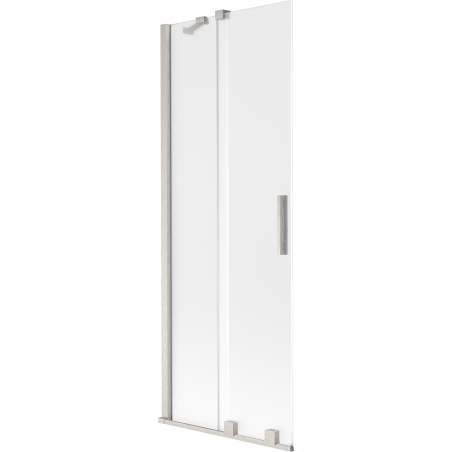 Mexen Velar vanová zástěna 2-křídlá posuvná 75 x 150 cm, matná, kartáčovaný nikl - 896-075-000-31-97