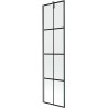 Mexen Next vanová zástěna 1-křídlová 50 x 150 cm, černá mřížka, gun gray kartáčovaný - 895-050-000-00-77-66