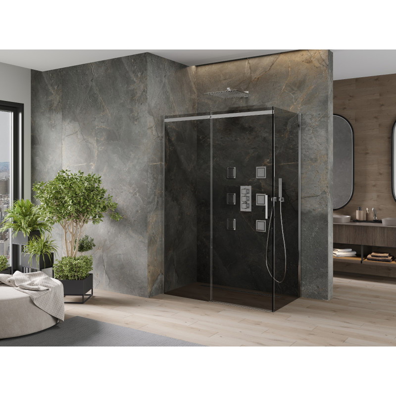 Mexen Omega posuvná sprchová kabina 160 x 80 cm, grafit, chrom - 825-160-080-01-40