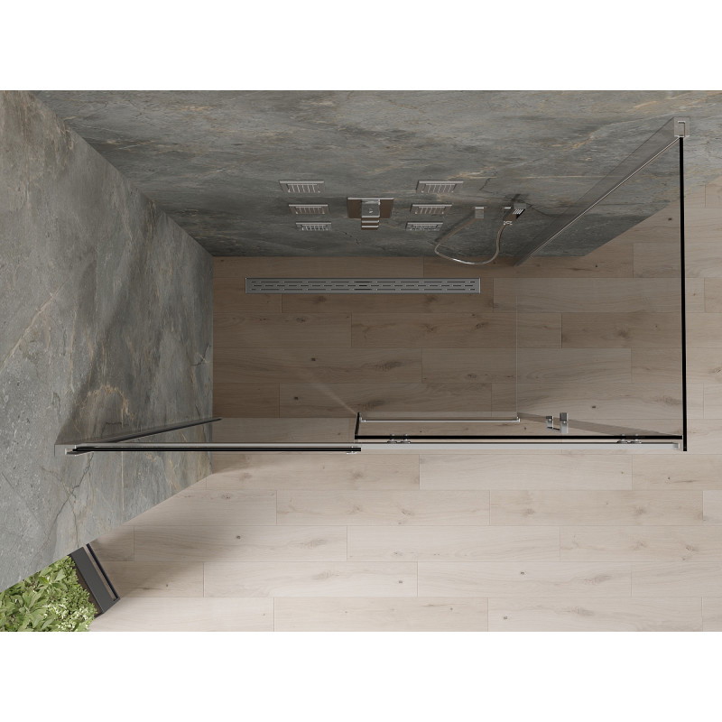 Mexen Omega posuvná sprchová kabina 160 x 80 cm, grafit, chrom - 825-160-080-01-40