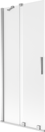 Mexen Velar vanová zástěna 2křídlová posuvná 80 x 150 cm, matná, chrom - 896-080-000-31-01