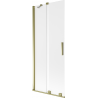 Mexen Velar vanová zástěna dvoukřídlová posuvná 80 x 150 cm, matná, zlatá - 896-080-000-31-50