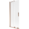 Mexen Velar vanová zástěna 2-dílná posuvná 80 x 150 cm, matné sklo, růžové zlato - 896-080-000-31-60