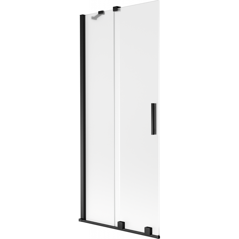 Mexen Velar vanová zástěna 2-křídlová posuvná 80 x 150 cm, matná, černá - 896-080-000-31-70