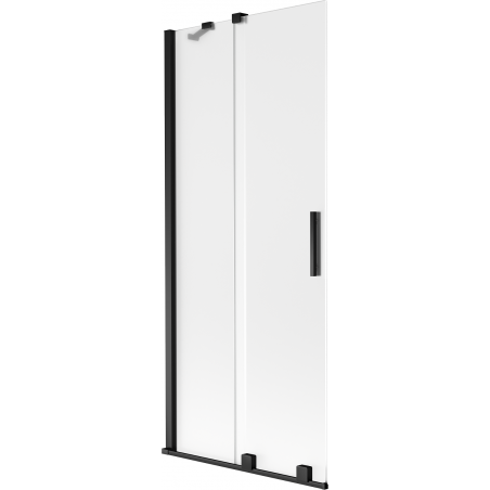 Mexen Velar vanová zástěna 2-křídlová posuvná 80 x 150 cm, matná, černá - 896-080-000-31-70
