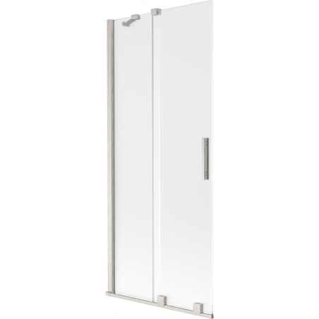 Mexen Velar vanová zástěna dvoukřídlá posuvná 80 x 150 cm, matná, kartáčovaný nikl - 896-080-000-31-97