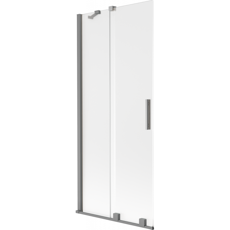 Mexen Velar vana sprchová zástěna 2-křídlová posuvná 85 x 150 cm, mrazivá, metalíza - 896-085-000-31-95