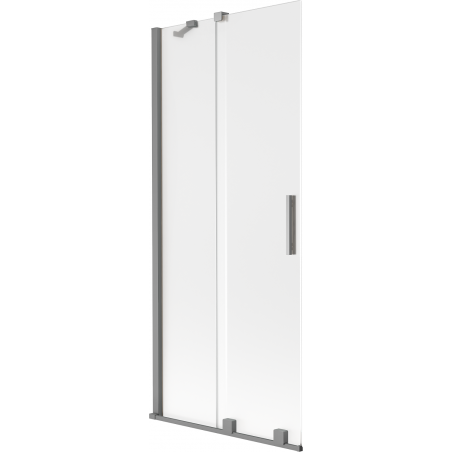 Mexen Velar vana sprchová zástěna 2-křídlová posuvná 85 x 150 cm, mrazivá, metalíza - 896-085-000-31-95