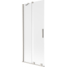 Mexen Velar vanová zástěna 2křídlová posuvná 85 x 150 cm, matná, kartáčovaný nikl - 896-085-000-31-97