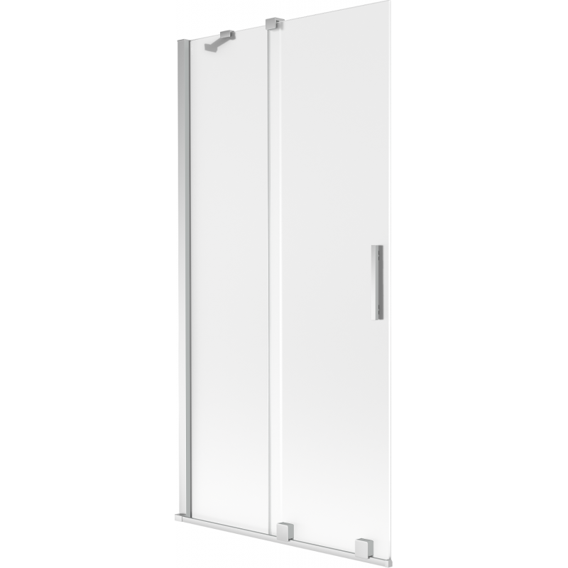 Mexen Velar vanová zástěna 2-křídlová posuvná 90 x 150 cm, mat, chrom - 896-090-000-31-01