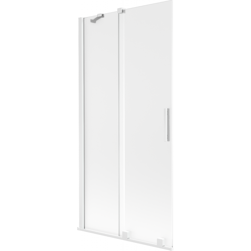 Mexen Velar vanová zástěna, dvoukřídlová, posuvná, 90 x 150 cm, matová, bílá - 896-090-000-31-20