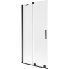 Mexen Velar vanová zástěna 2-křídlová posuvná 90 x 150 cm, mrazivá, černá - 896-090-000-31-70