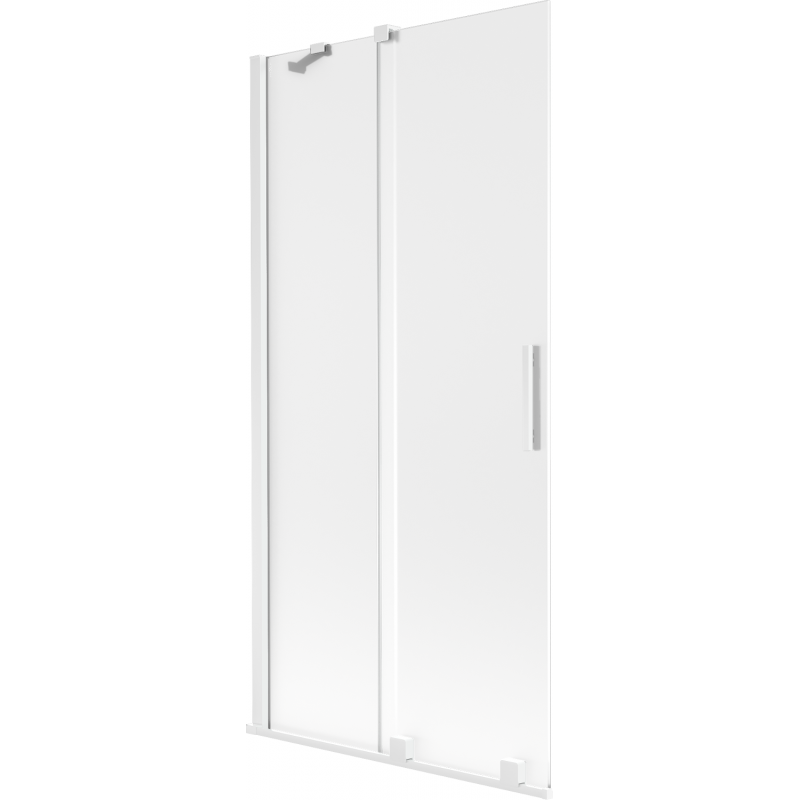 Mexen Velar vanová zástěna 2-křídlová posuvná 95 x 150 cm, mléčné sklo, bílá - 896-095-000-31-20
