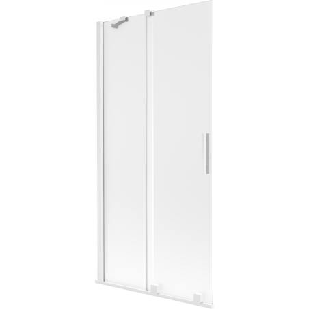 Mexen Velar vanová zástěna 2-křídlová posuvná 95 x 150 cm, mléčné sklo, bílá - 896-095-000-31-20