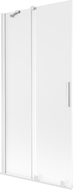 Mexen Velar vanová zástěna 2-křídlová posuvná 95 x 150 cm, mléčné sklo, bílá - 896-095-000-31-20