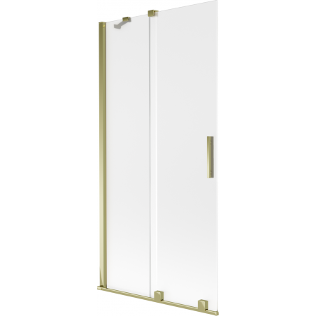 Mexen Velar vanová zástěna dvoukřídlová posuvná 95 x 150 cm, matná, zlatá - 896-095-000-31-50