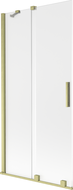 Mexen Velar vanová zástěna 2-křídlová posuvná 95 x 150 cm, mražené, zlatá kartáčovaná - 896-095-000-31-55