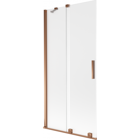 Mexen Velar vanová zástěna 2-křídlá posuvná 95 x 150 cm, matná, růžové zlato - 896-095-000-31-60