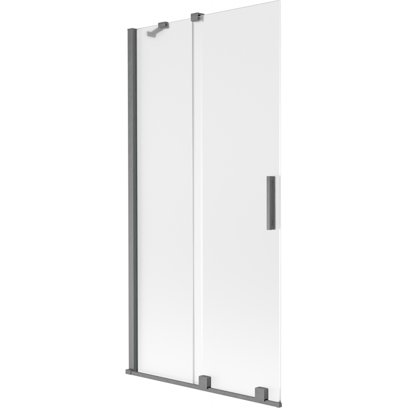 Mexen Velar dvoukřídlý vanový paravan posuvný 95 x 150 cm, mat, gun gray kartáčovaný - 896-095-000-31-66