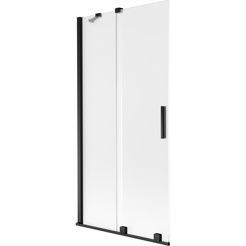 Mexen Velar vanová zástěna 2-křídlová posuvná 95 x 150 cm, mrazivá, černá - 896-095-000-31-70