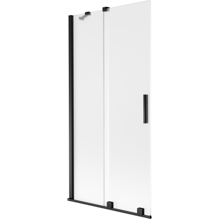 Mexen Velar vanová zástěna 2-křídlová posuvná 95 x 150 cm, mrazivá, černá - 896-095-000-31-70