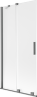 Mexen Velar vanová zástěna 2-křídlová posuvná 95 x 150 cm, matná, gun metal - 896-095-000-31-95