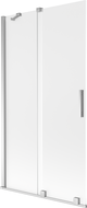 Mexen Velar vanová zástěna dvoukřídlá posuvná 100 x 150 cm, matná, chrom - 896-100-000-31-01
