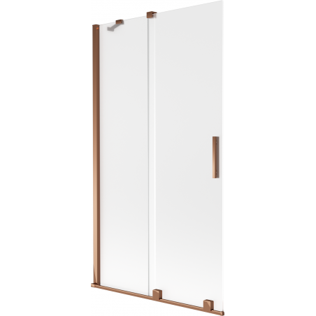 Mexen Velar vanová zástěna 2-křídlová posuvná 100 x 150 cm, matné sklo, růžové zlato - 896-100-000-31-60