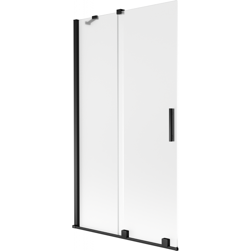 Mexen Velar vanová zástěna 2křídlá posuvná 100 x 150 cm, mat, černá - 896-100-000-31-70