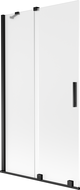 Mexen Velar vanová zástěna 2křídlá posuvná 100 x 150 cm, mat, černá - 896-100-000-31-70