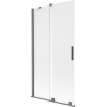 Mexen Velar vana na koupání, 2-křídlá, posuvná, 100 x 150 cm, matné sklo, gun metal - 896-100-000-31-95