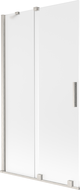 Mexen Velar sprchová zástěna 2-dílná posuvná 100 x 150 cm, mráz, kartáčovaný nikl - 896-100-000-31-97