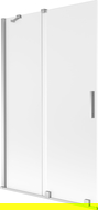 Mexen Velar vana zástěna 2-křídlová posuvná 110 x 150 cm, matná, chrom - 896-110-000-31-01