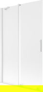 Mexen Velar vanová zástěna 2-dílná posuvná 110 x 150 cm, matná, bílá - 896-110-000-31-20