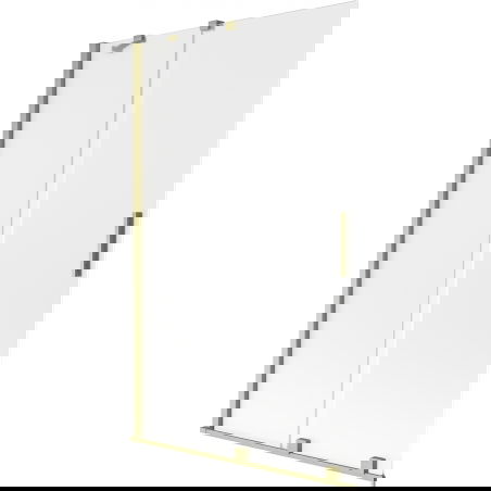 Mexen Velar vanová zástěna dvoukřídlá posuvná 110 x 150 cm, mráz, zlatý kartáčovaný - 896-110-000-31-55