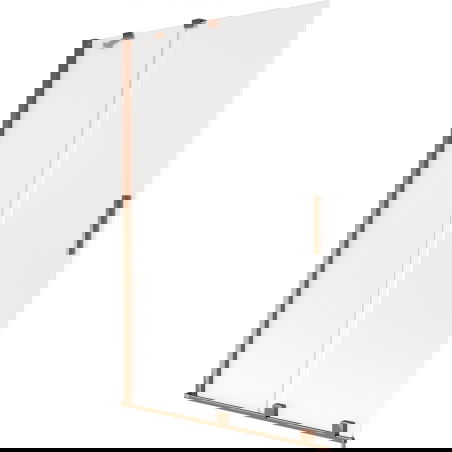 Mexen Velar vana paraván 2dílný posuvný 110 x 150 cm, mat, růžové zlato - 896-110-000-31-60