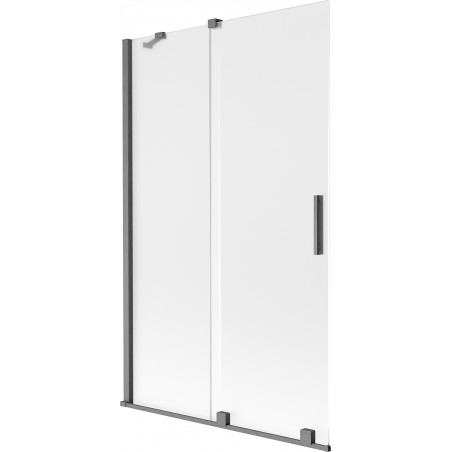 Mexen Velar sprchová zástěna dvoukřídlá roztažitelná 110 x 150 cm, mat, gun gray kartáčovaná - 896-110-000-31-66
