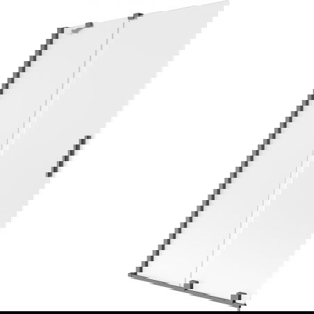 Mexen Velar vana obrazovka, dvoukřídlá posuvná, 110 x 150 cm, mléčné sklo, kartáčovaný gun gray - 896-110-000-31-66