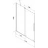 Mexen Velar sprchová zástěna dvoukřídlá roztažitelná 110 x 150 cm, mat, gun gray kartáčovaná - 896-110-000-31-66