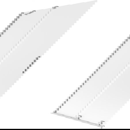 Mexen Velar dvoukřídlý roztahovací vanový paravan 120 x 150 cm, matný, chrom - 896-120-000-31-01